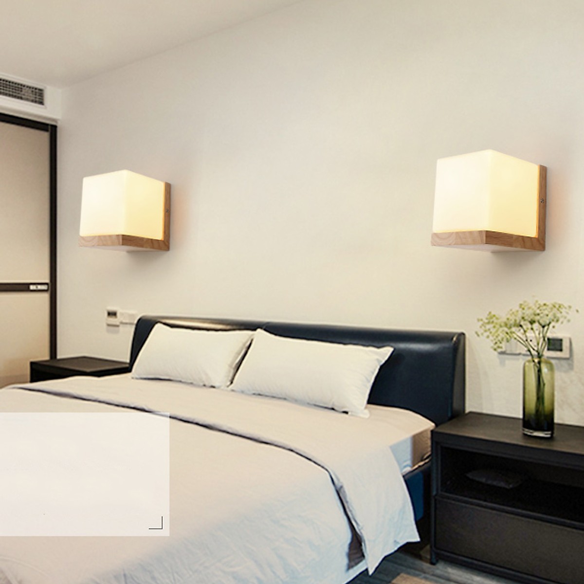 Combo 2 đèn vách hình khối vuông - DV00011 | kèm bóng - đèn tường trang trí WINNING LAMP