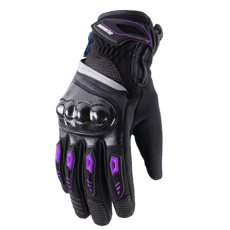 Đảm bảo chất lượng Masontex mùa thu và mùa đông găng tay xe máy chống thấm nước ấm full ngón đua vỏ cứng màn hình cảm ứng ngoài trời đi găng tay