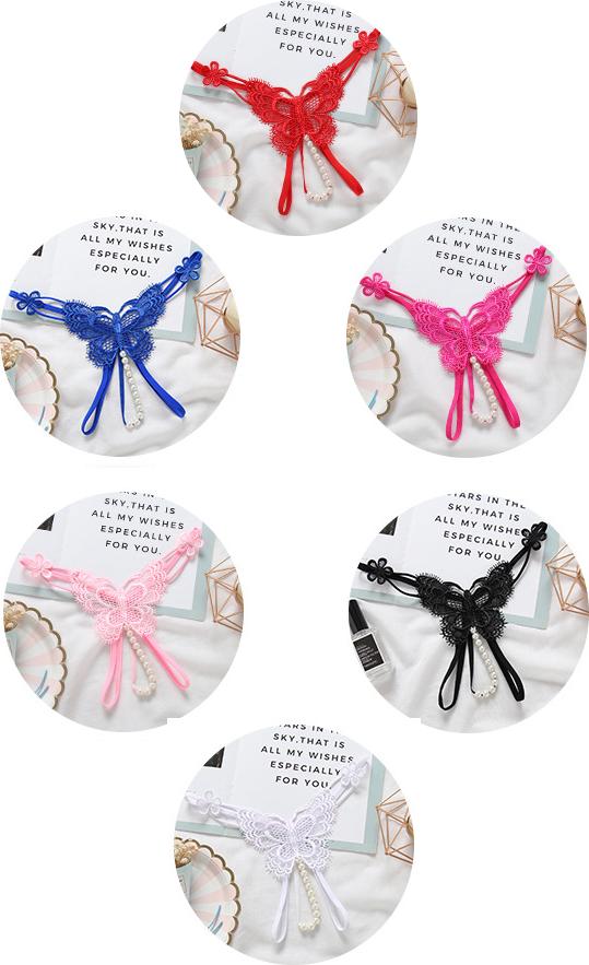 Combo 3 quần lót hình bướm đính hạt cườm QTK13, Freesize