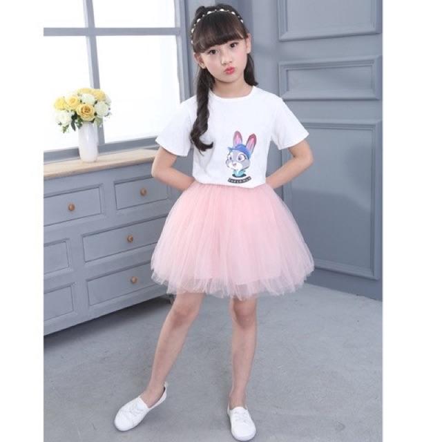 Chân váy lưới tutu cho bé gái 8-30kg ảnh thật