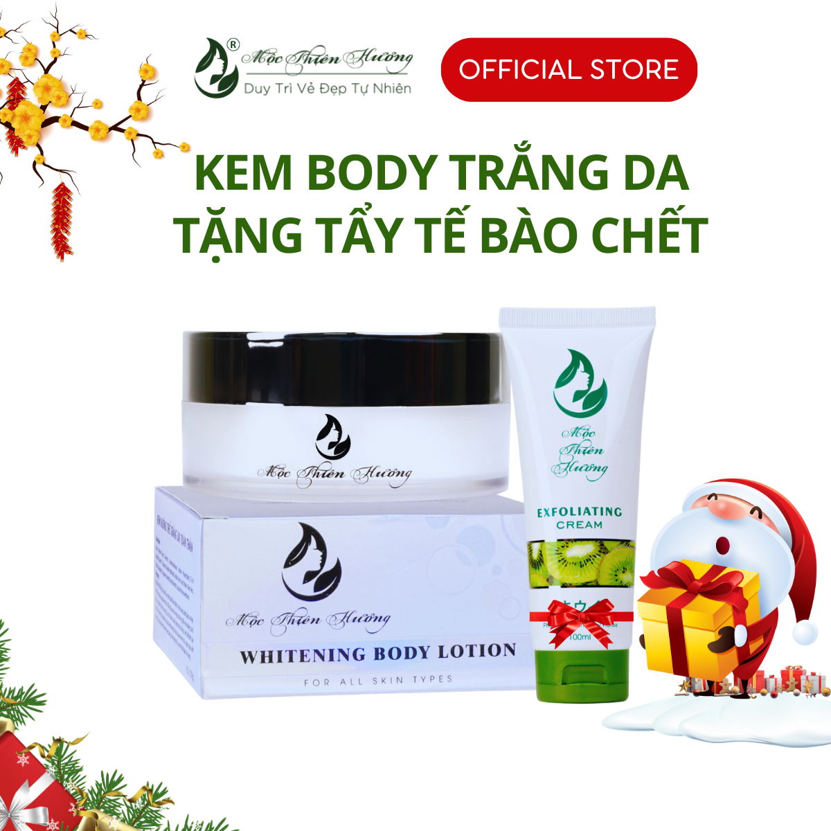 Kem Body Dưỡng Thể Trắng Da Sau 7 Ngày Whitening Body Lotion - Mộc Thiên Hương