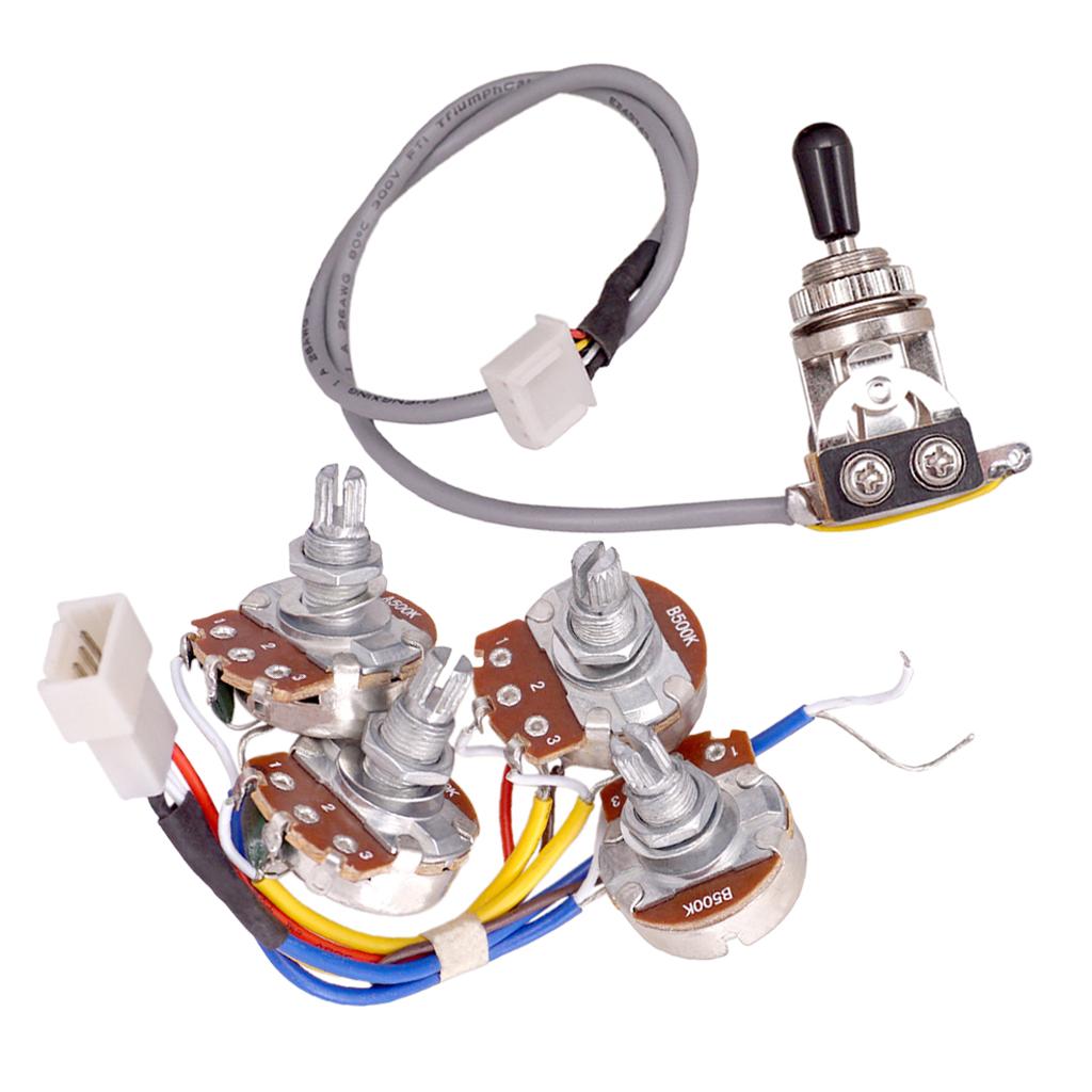Guitar   Volume Control Pots 3 Way Toggle Switch Circuit Wiring for