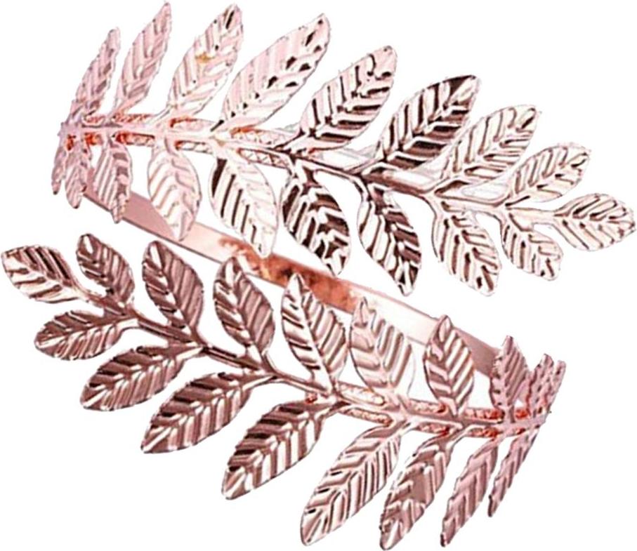 Swirl Leaf Shape Upper Arm Cuff Armlet Armband Bangle Bracelet