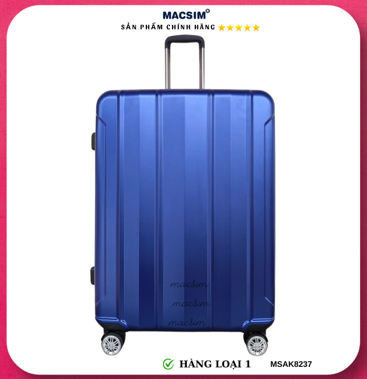 Vali cao cấp Macsim MSAK8237 cỡ 20inch cỡ 24inch cỡ 28 inch - Size 20inch - Màu xanh