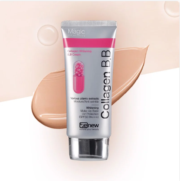 Kem Trang Điểm Ma Thuật che phủ không tì vết, dưỡng da, chống nắng, chống lão hóa - Benew B.B Collagen Whitening SPF 50 PA+++ CH Hàn Quốc