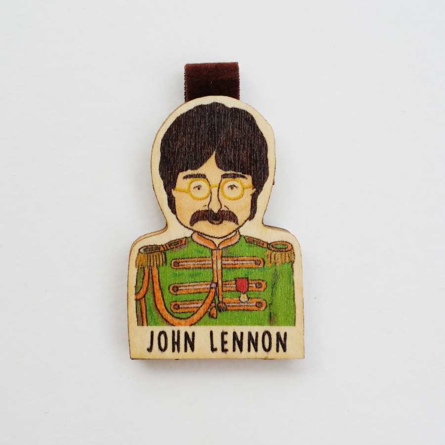 Bookmark gỗ nam châm John Lennon nhóm Beatles BO021