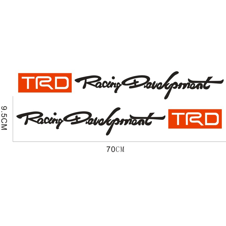 Bộ 2 tem dán cửa xe ô tô TRD