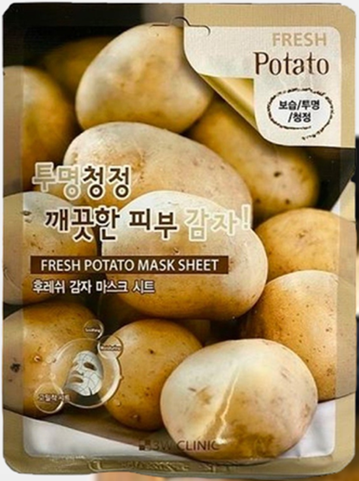 Mặt nạ dưỡng trắng da chiết xuất khoai tây 3W CLINIC FRESH POTATO MASK SHEET 23g