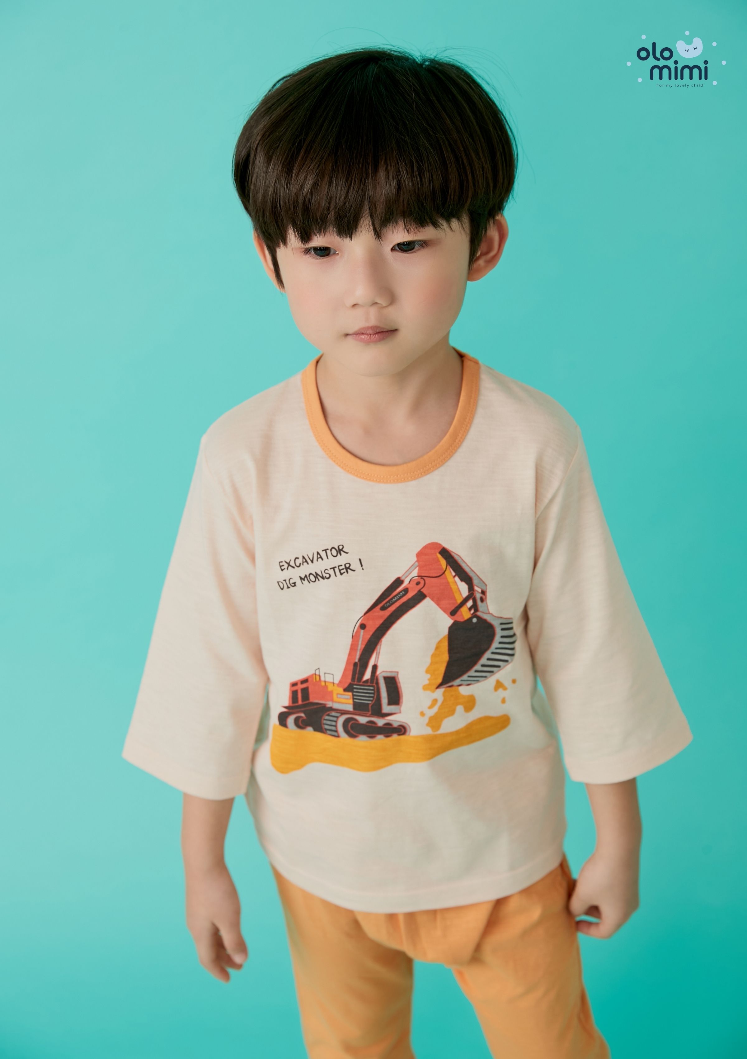 Bộ ngủ lửng Olomimi Hàn Quốc SS21 Dig Monster - 100% cotton