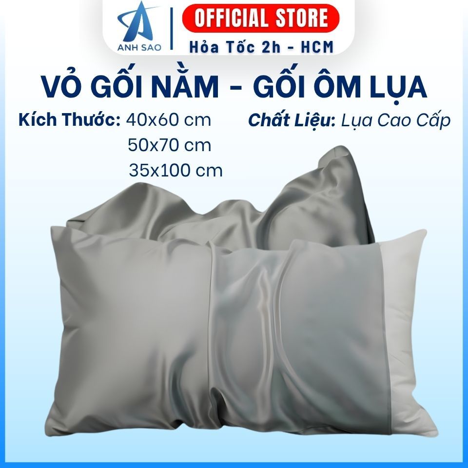 Cặp Vỏ Gối Lụa Cao cấp A – 50x70cm hoặc 60x80cm – mềm mịn mát lạnh – Đỏ – 60x80cm