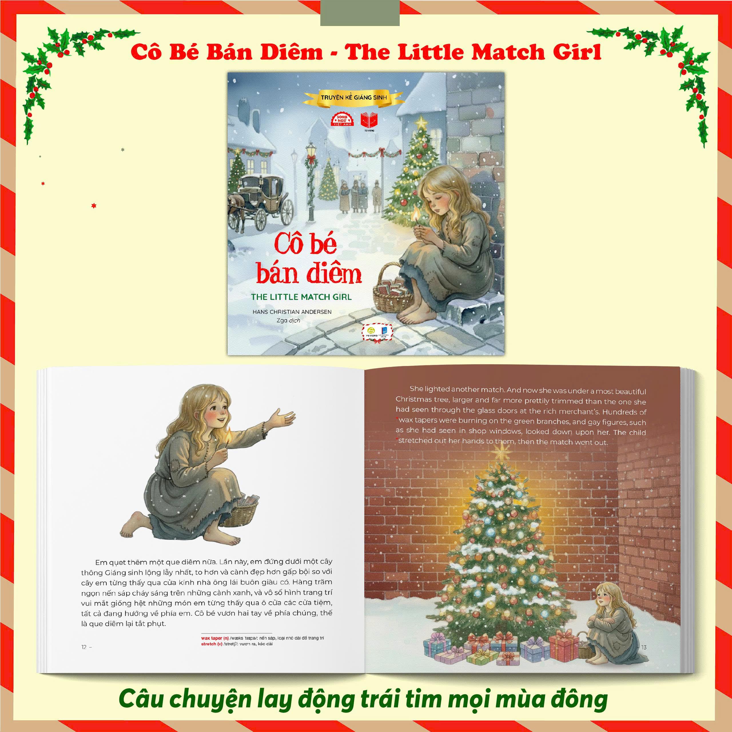 Sách - Truyện Kể Giáng Sinh - Cô Bé Bán Diêm - The Little Match Girl