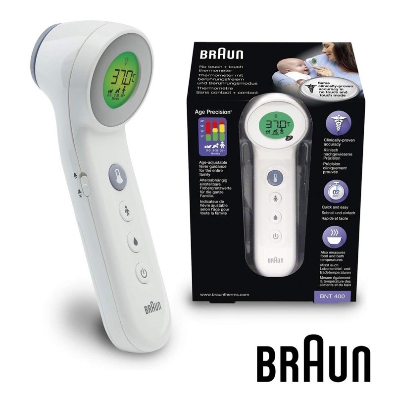 Nhiệt kế đo trán không chạm Braun BNT400WE, BNT400 | Bảo Hành 2 Năm