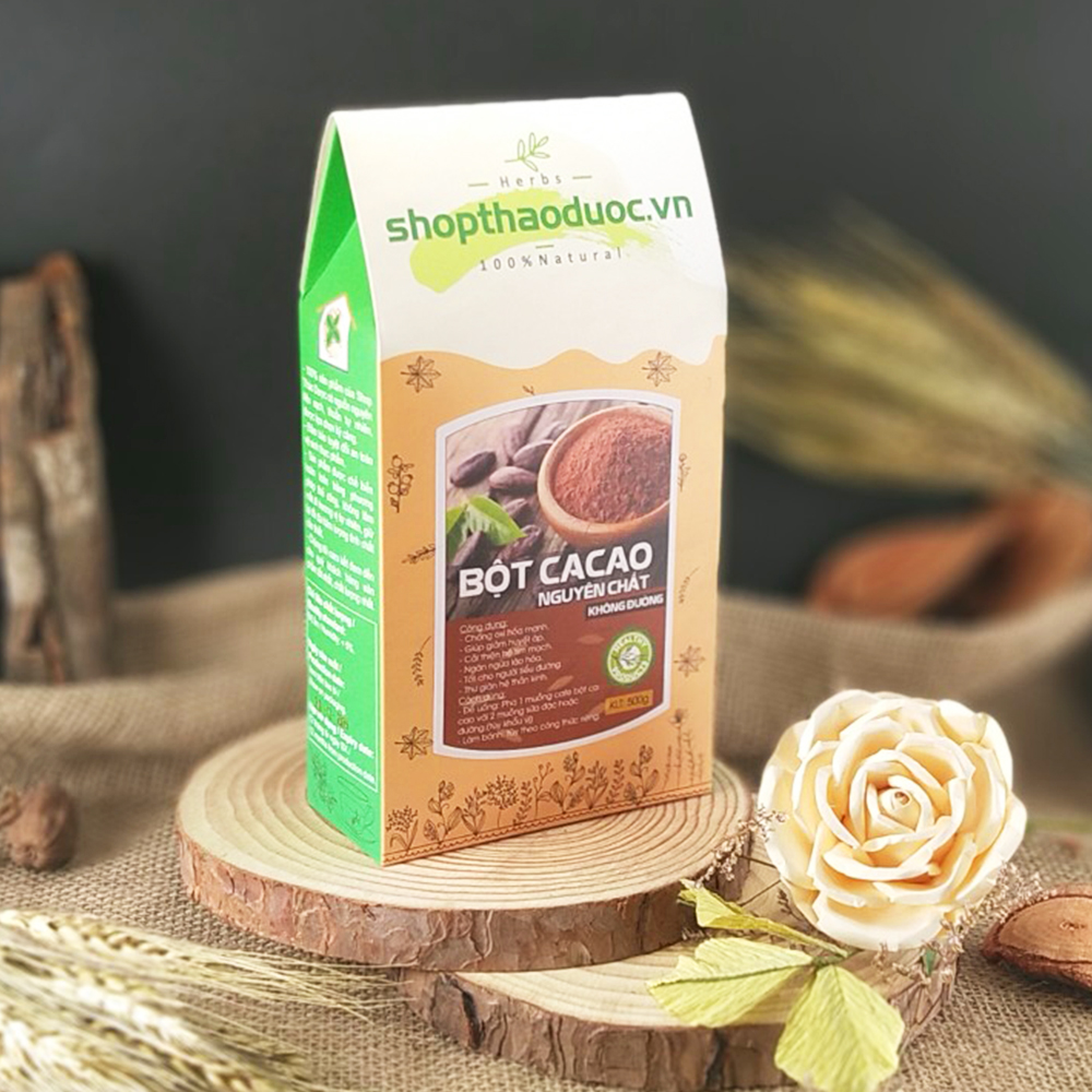 Bột CaCao Nguyên Chất Shop Thảo Dược Gói 500G - Ngăn Ngừa Lão Hóa Và Giảm Cholesterol Hiệu Quả