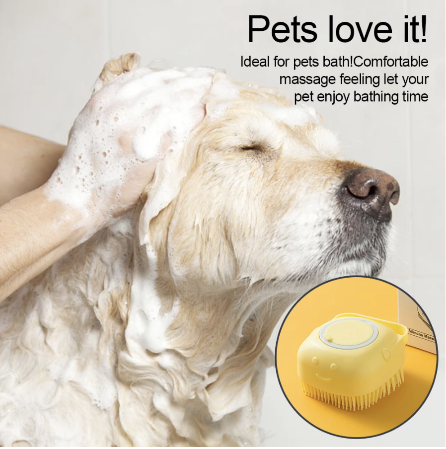 Bàn Chải Dầu Gội Cho Thú Cưng Máy Mát Xa Bàn Chải chó mèo Massage chó mèo Chải Lông chó mèo Tắm Bàn Chải