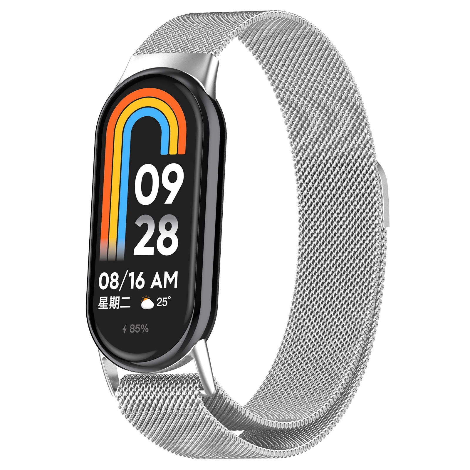 Dây đeo thép thay thế Kai.N Milanese Pro cho Xiaomi Smart Band Mi band 8/ Mi band 9/ Mi band 10_ Hàng chính hãng