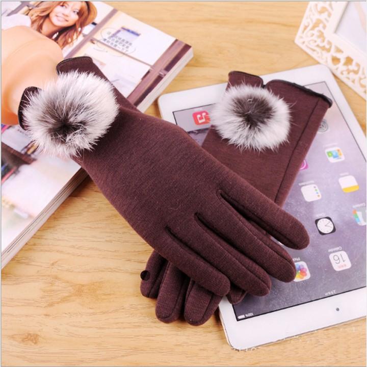 GĂNG TAY VẢI MỀM CHO NỮ DÙNG CHO ĐT CẢM ỨNG