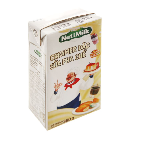 Combo 2 hộp Creamer Đặc Sữa Pha Chế Có Đường NutiMilk Hộp 380Gr