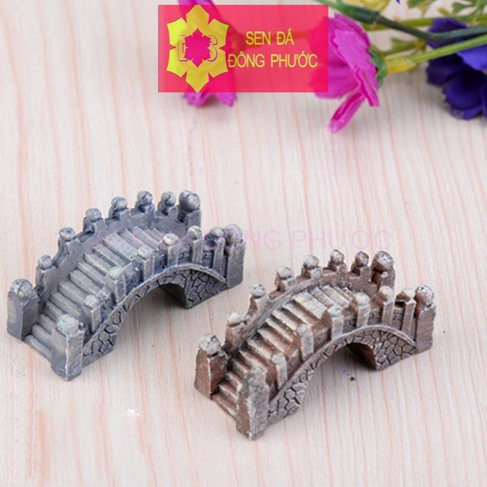 Phụ kiện tiểu cảnh trồng sen đá - cầu tràng tiền