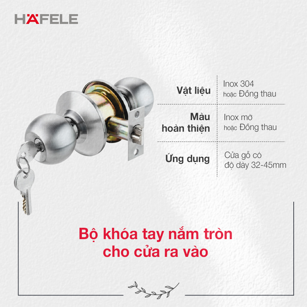 Bộ khóa 4 ổ khóa tròn và chìa chủ Hafele - 489.93.253 (Hàng chính hãng)