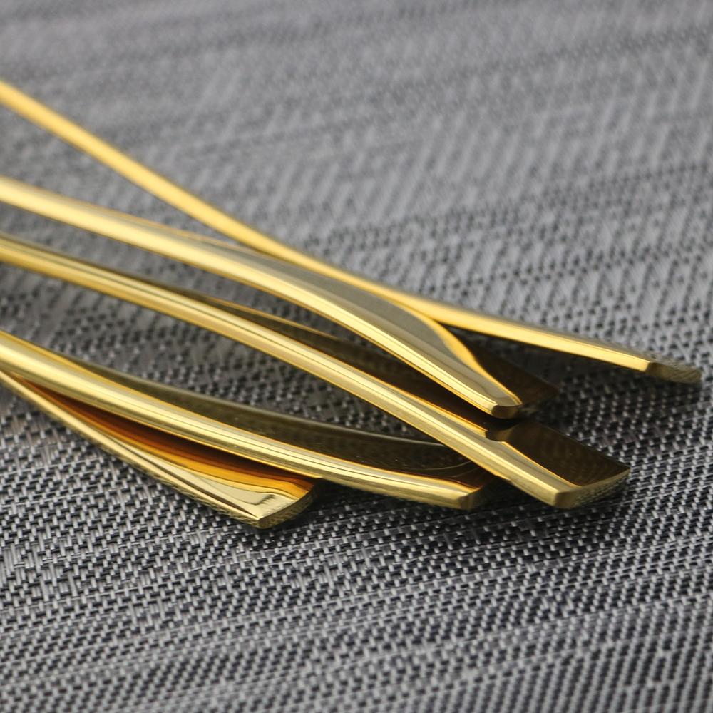 4 Cái/bộ Hoa Hồng Chén Ăn Bộ Bộ Dao Kéo Hợp Kim Inox Ăn Tối Bộ Dao Muỗng Nĩa Muỗng Trà Bộ Đồ Ăn Nhà Bếp Kiềng Bạc Bộ
