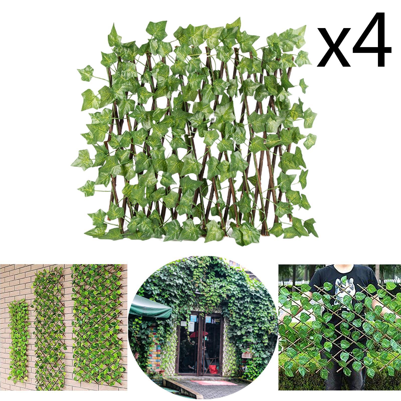 4x Retractable Garden Fence Privacy Screen Outdoor Sweet Potato Leaves