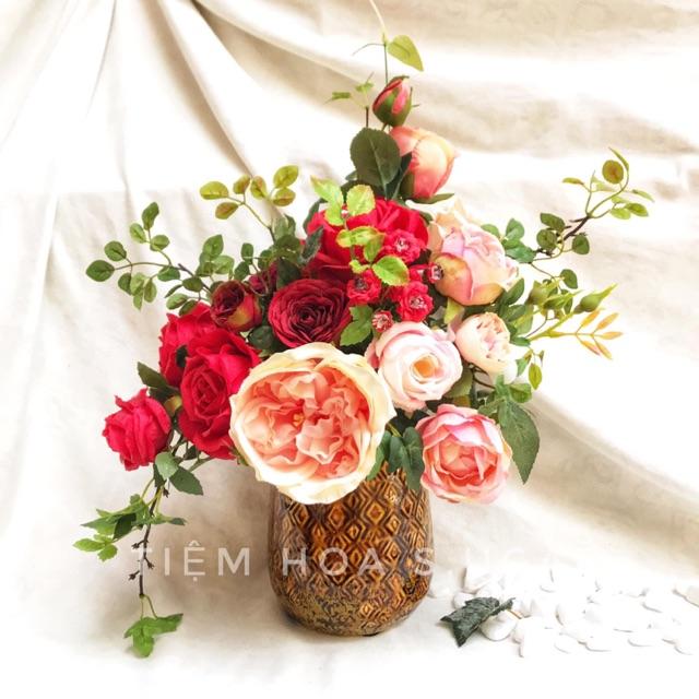 Bình hoa lụa cao cấp