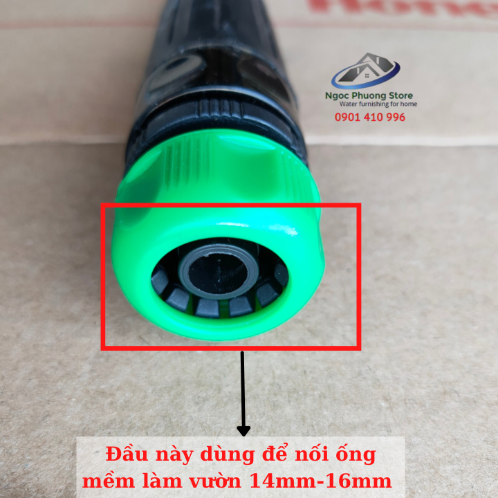 Cút nối nhanh ren ngoài 27mm AQUAMATE W3380 nối ống mềm 14mm-16mm với thiết bị tưới ren trong 27mm