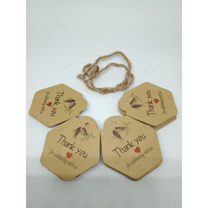 100 tag cảm ơn -giấy kraft-35k