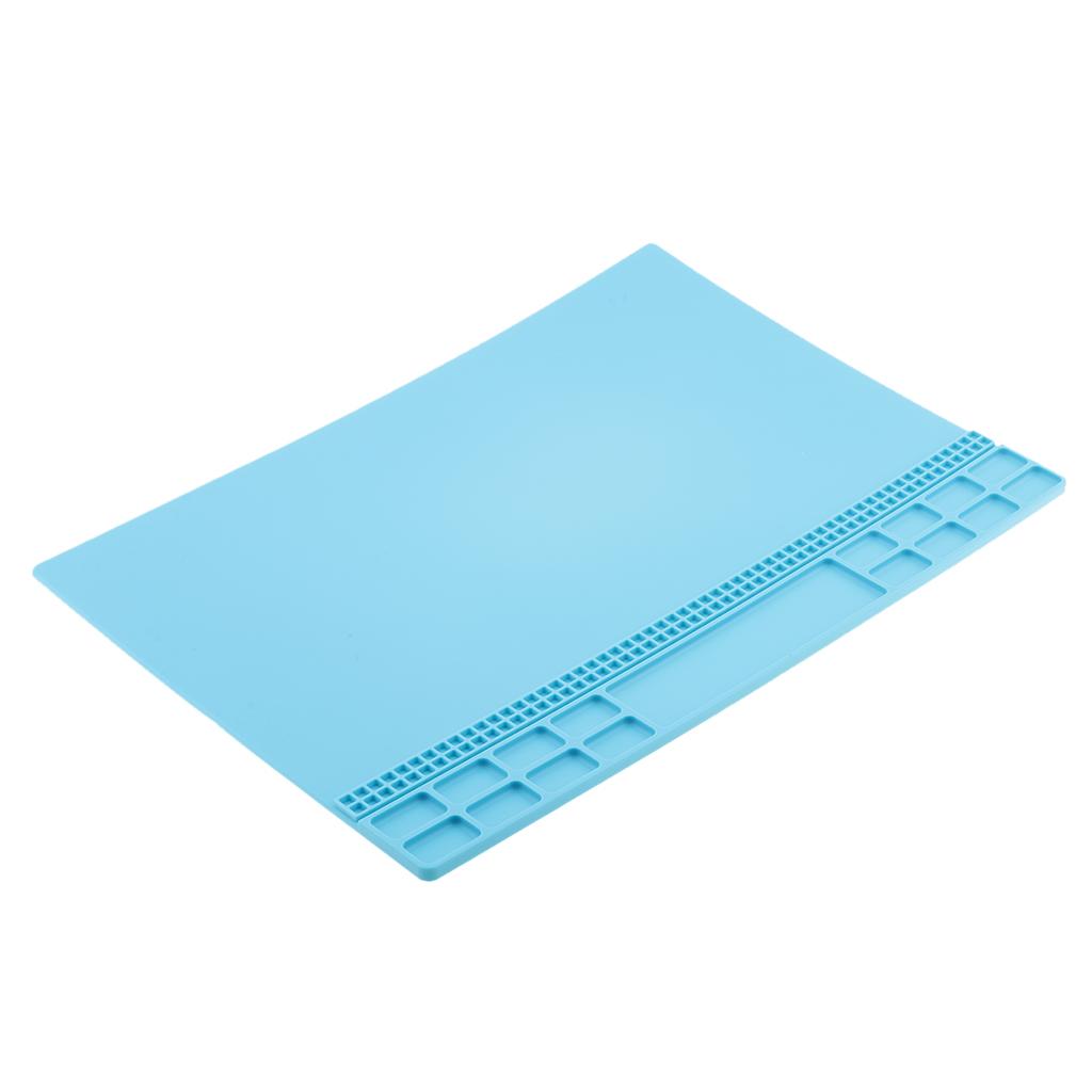 Heat Insulation Silicone Mat Repair Kit, Maintenance Platform Blue&Gray