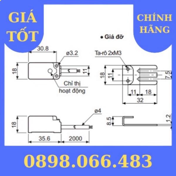 Cảm biến tiệm cận Autonics PSN17-8DN 8mm,PSN17-5DN 5mm, PSN17-5DN2 5mm 12-24VDC