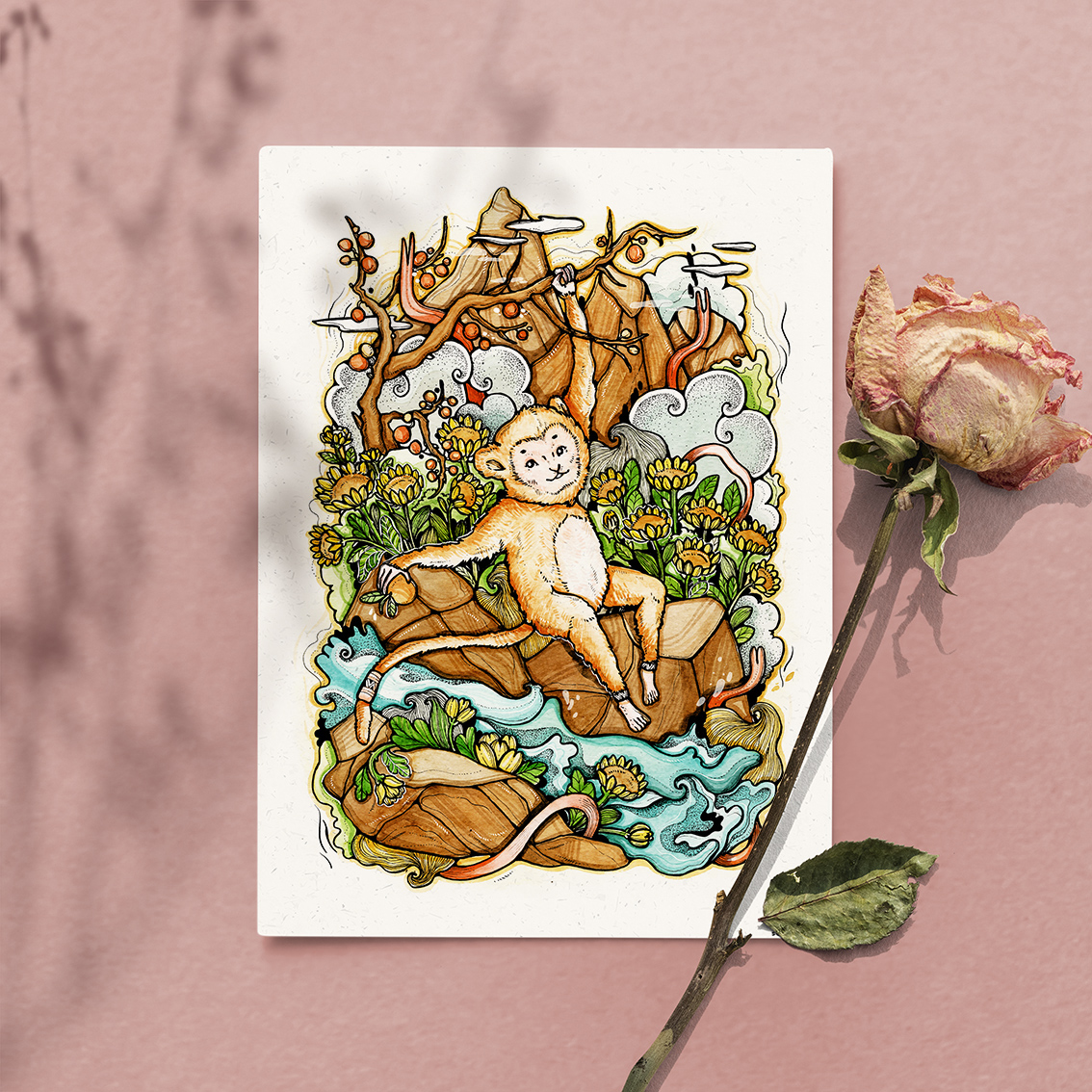 Tranh Poster Thân | 12 Con giáp Việt Nam - CMH009