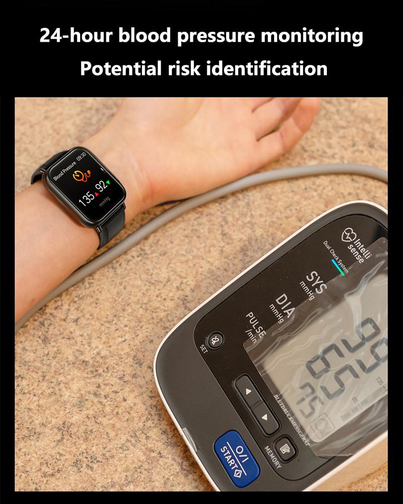 2023 MỚI GLOED GLUCOSE MONITER Sức khỏe Đồng hồ thông minh Đàn ông ECG PPG Đo huyết áp
