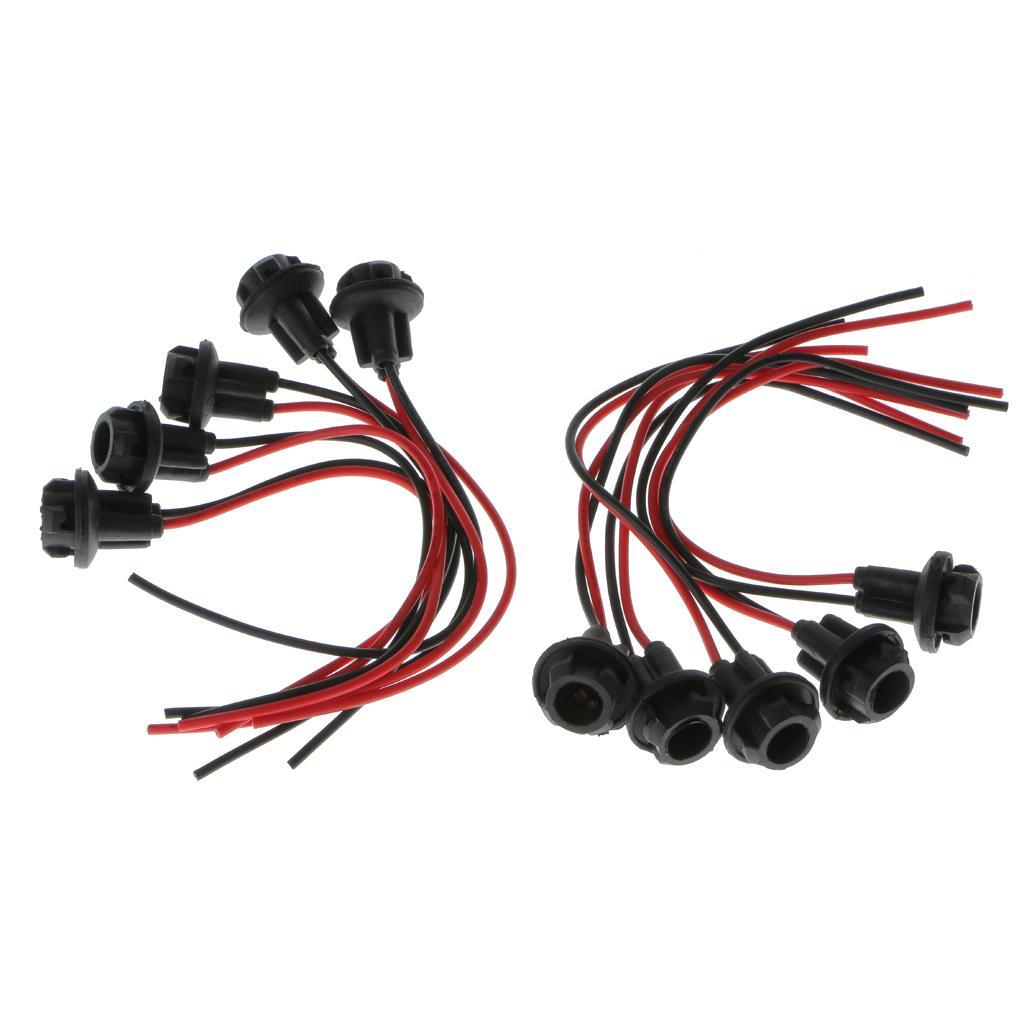 10 Motorcycle Car T10 Light Bulb Board Sockets Plug Connector Holder