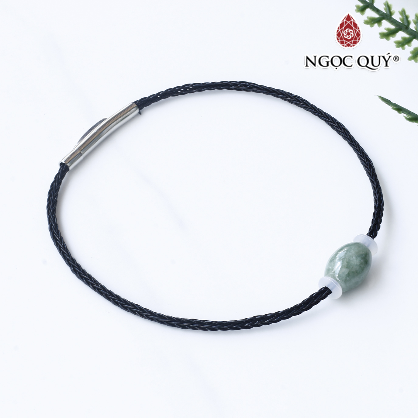 Vòng dây thép đá câm thạch mệnh hỏa, mộc - Ngọc Quý Gemstones