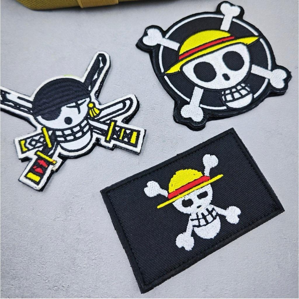 Patch_velcro thêu nhân vật hoạt hình One Piece dán ba lô_quần áo_túi xách