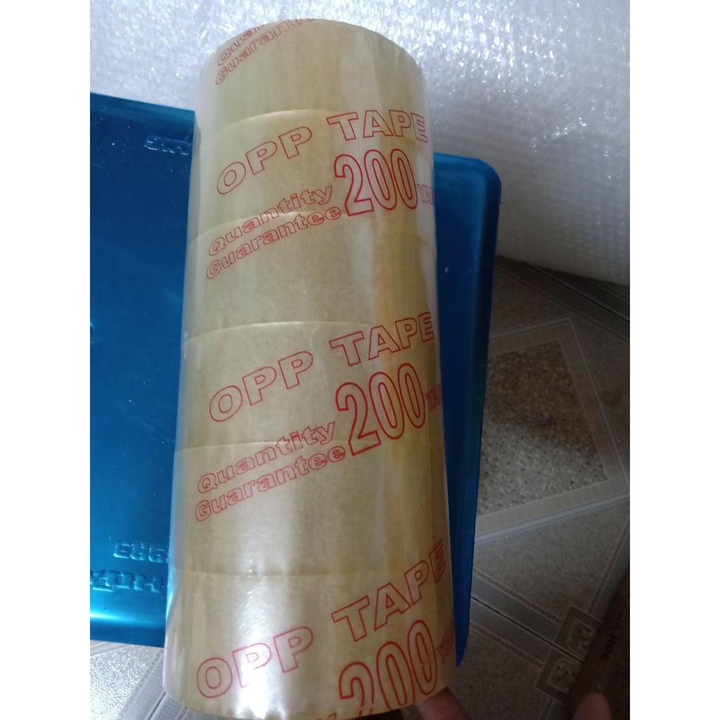 Bộ 6 Cuộn Băng Keo Trong Dán Thùng 48mm X 200 Yard