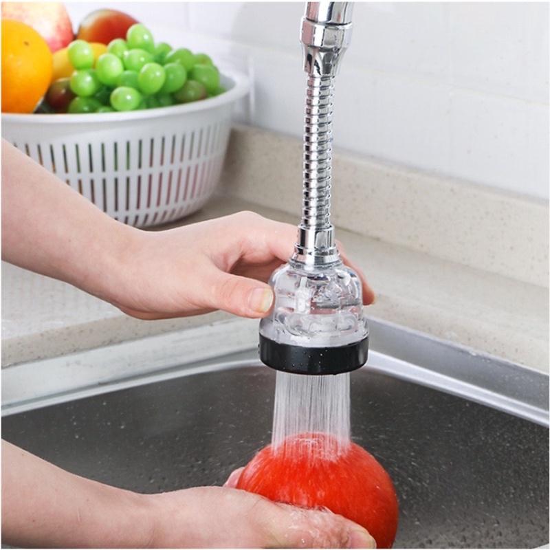 Đầu nối ngổng rửa bát trong suốt 360 độ dây mềm