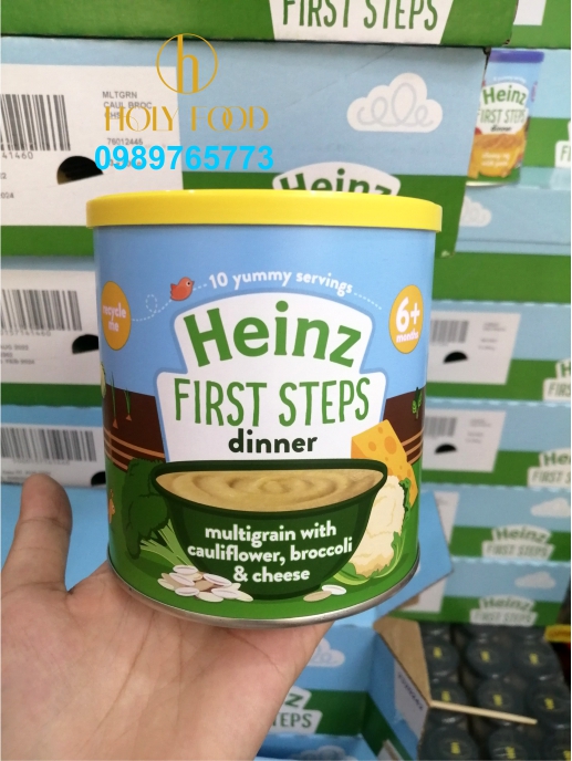 Combo 3 Bột Heinz Vị Ngũ cốc, Súp lơ, Bông cải và Phô mai cho bé ăn dặm từ 6 tháng tuổi, Gluten Free, DATE 01/2024