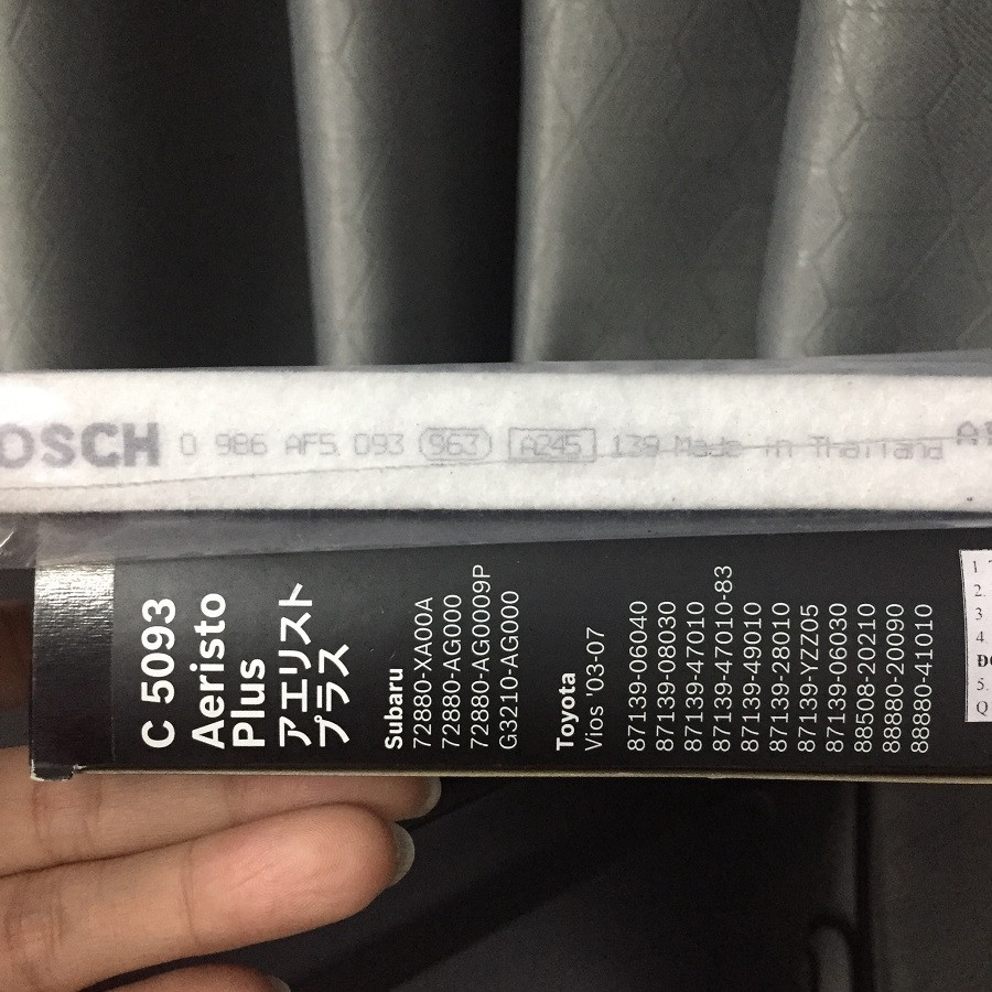 Lọc Gió Điều Hòa Than Hoạt Tính BOSCH C5093 Dành cho Xe Toyota Camry Vios , Yaris , .