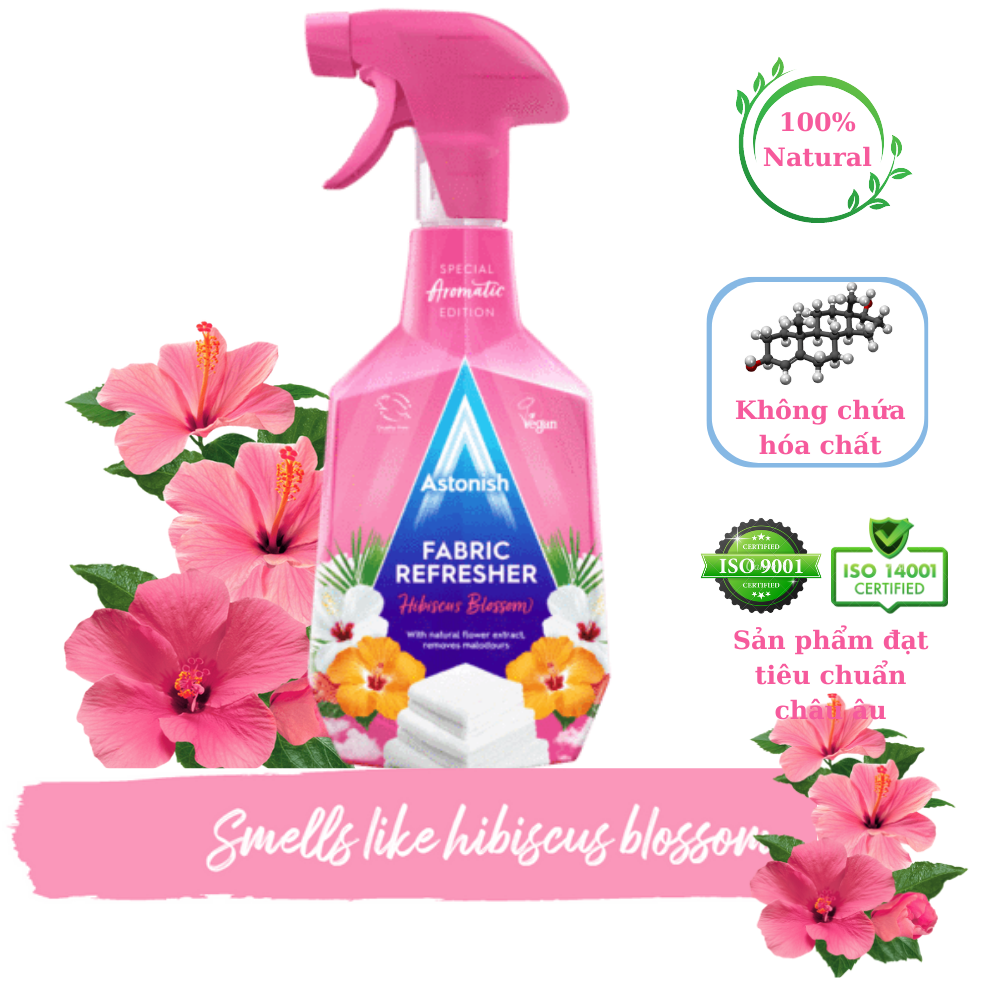 Bình xịt khử mùi thơm vải Astonish C3430 - 750ml