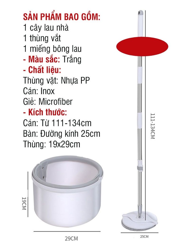 Bộ Cây Lau Nhà Thông Minh K8 Xoay 360 Độ, Siêu Nhanh - Chổi Lau Nhà Tách Nước, Cán Inox Chắc Chắn, Tiện Lợi, Sạch Gọn - Hàng Loại 1 - Chính Hãng MINIIN