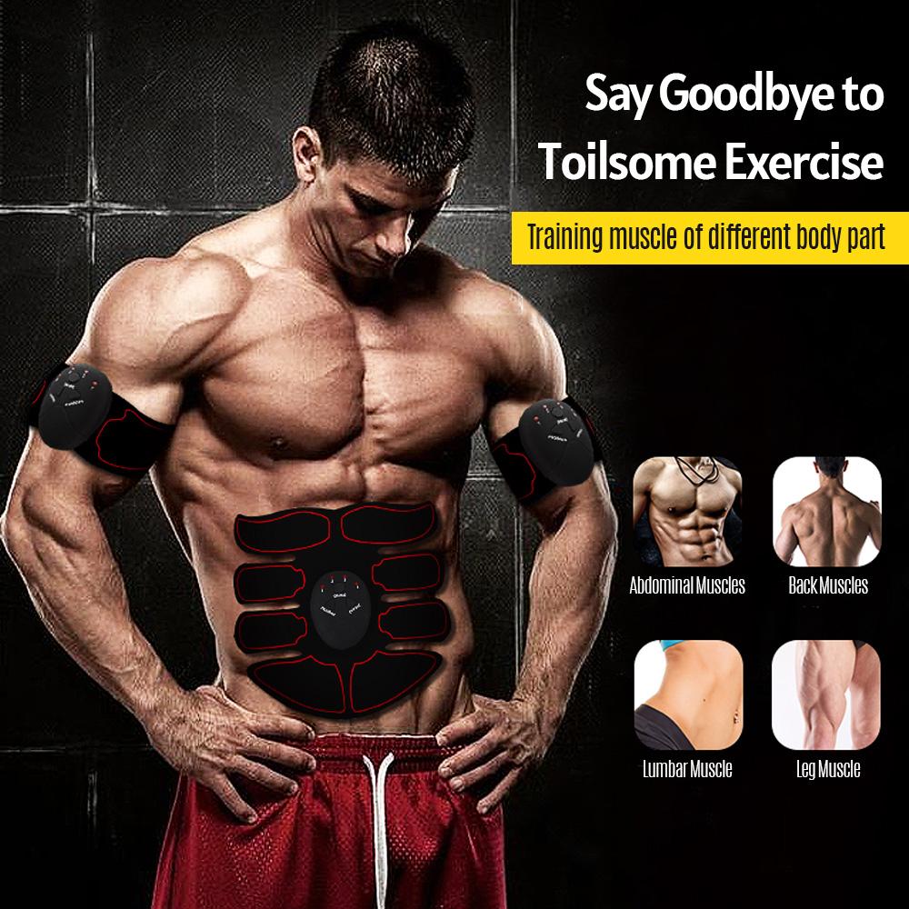 Smart Abs Stimulator Abdominal Muscle Toner Abs Muscle Trainer 6 Modes 9 Levels Intensity Body Fitness Shaping Massage