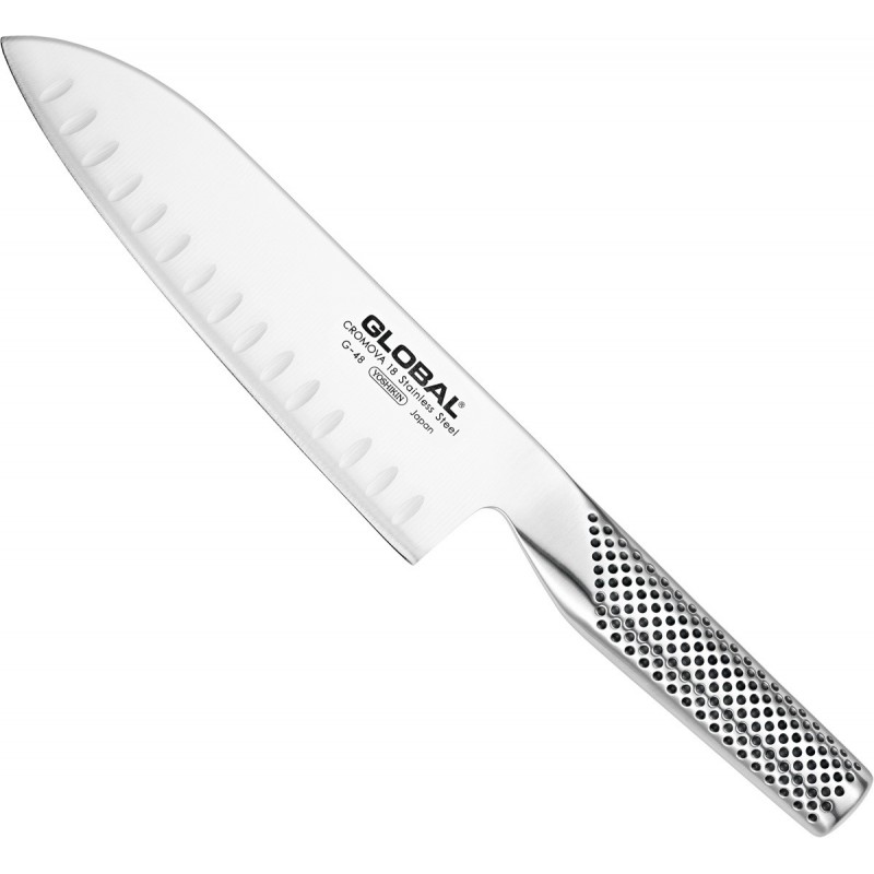 Dao bếp Nhật cao cấp Global G48 = G80 Santoku - Dao thái đa năng(180mm) - Dao bếp Nhật chính hãng