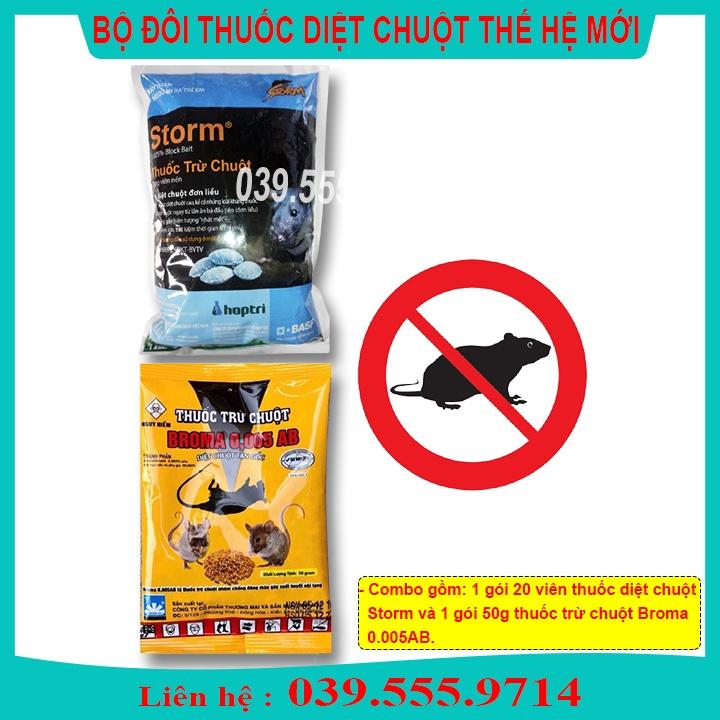 BỘ THÓC CHUỘT BROMA 50GRAM &  KẸO CHUỘT 20 VIÊN  - HIỆU QUẢ AN TOÀN CHO NGƯỜI SỬ DỤ