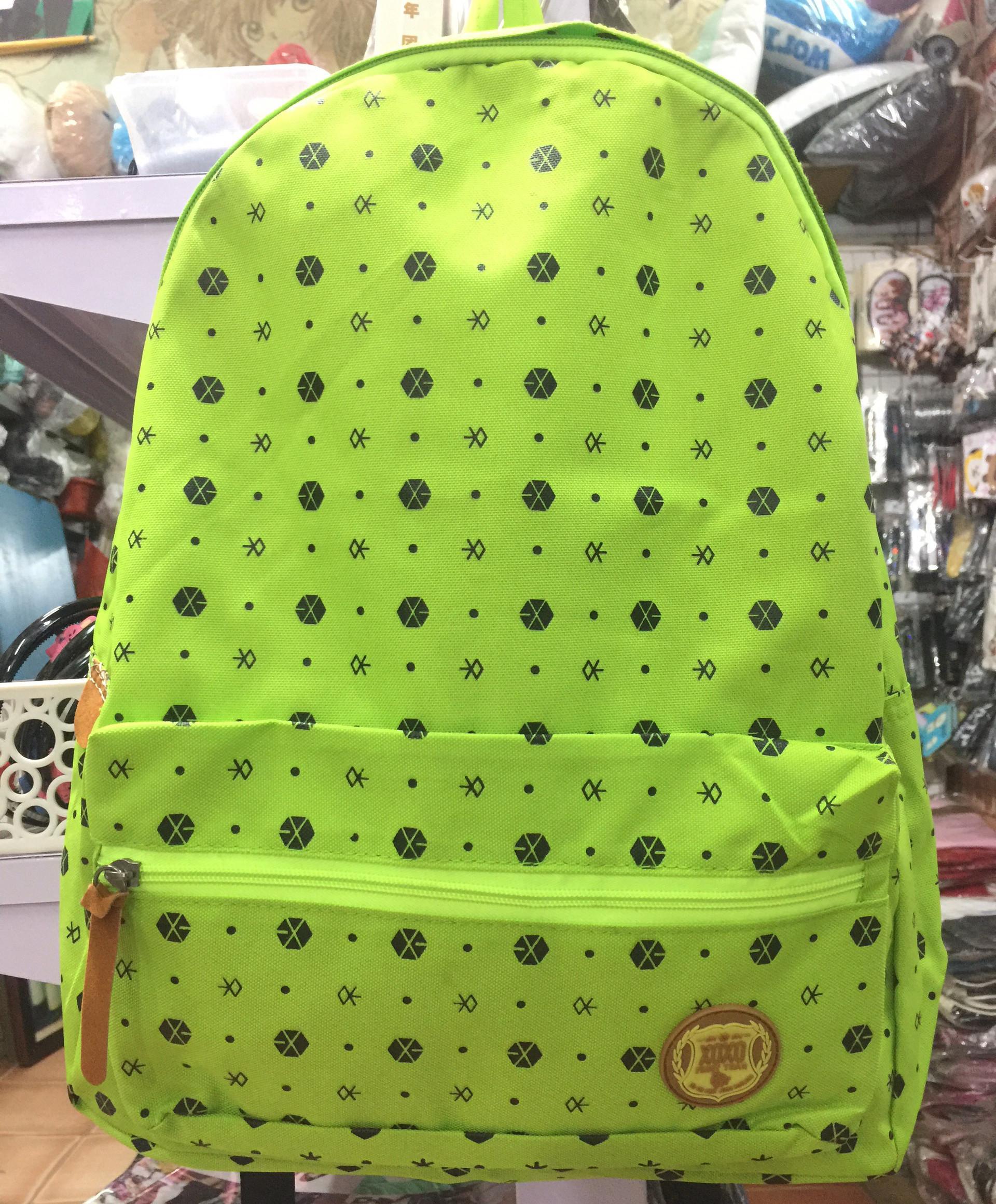 Balo thời trang chữ EXO xanh lá