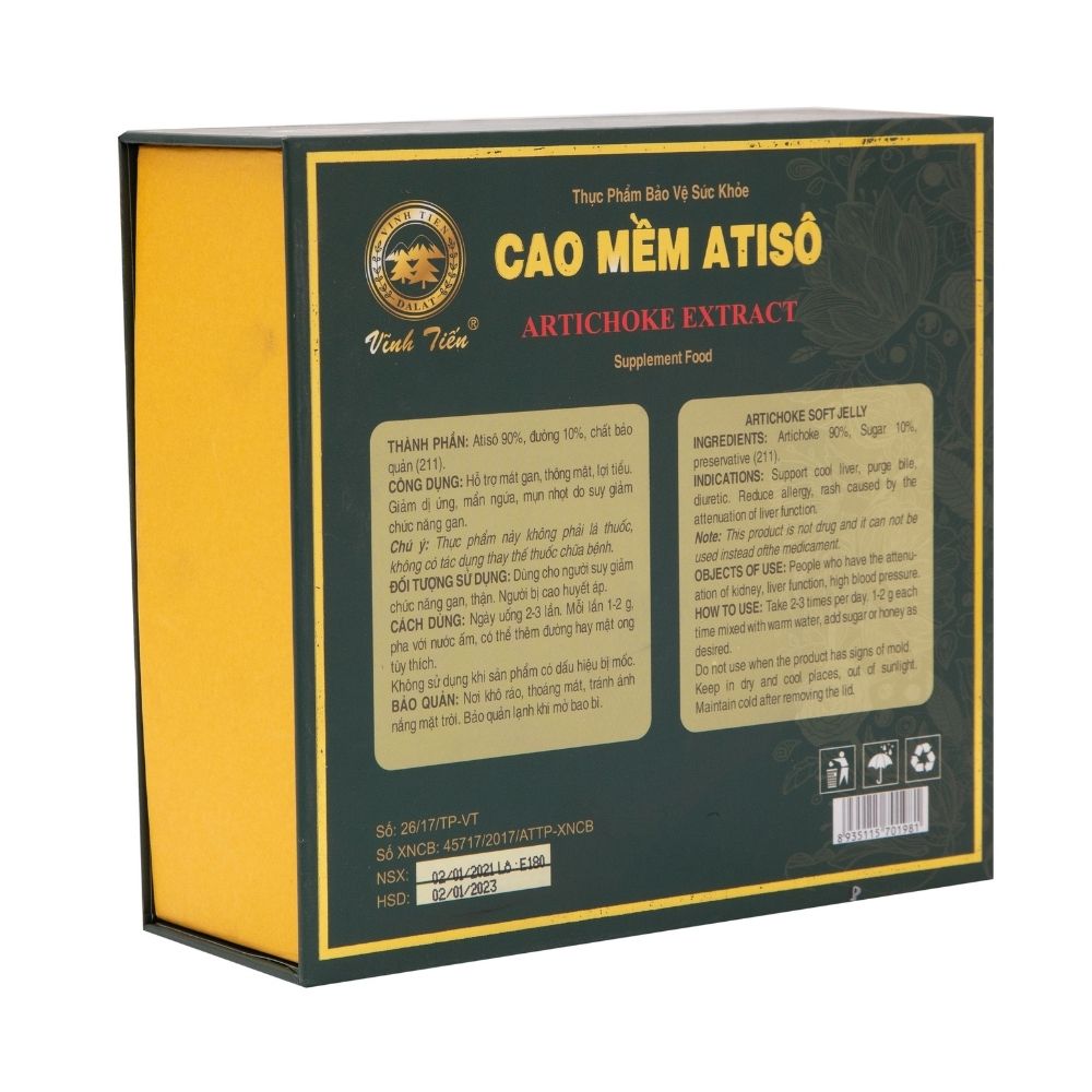 Cao Mềm Atiso Đà Lạt Vĩnh Tiến - Giải độc gan, thanh lọc cơ thể.