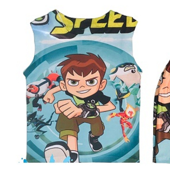 Đồ bộ ba lỗ 3D Hình Ben 10 cho bé trai 10-40kg