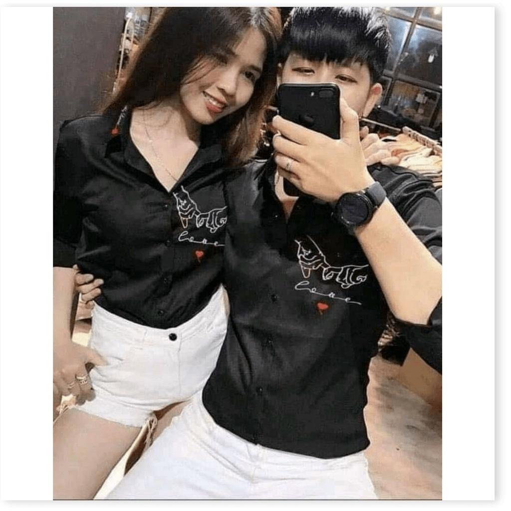 Áo sơ mi cặp đôi siêu đẹp , hottrend cho các bạn trẻ hot 2021 KHANH AN