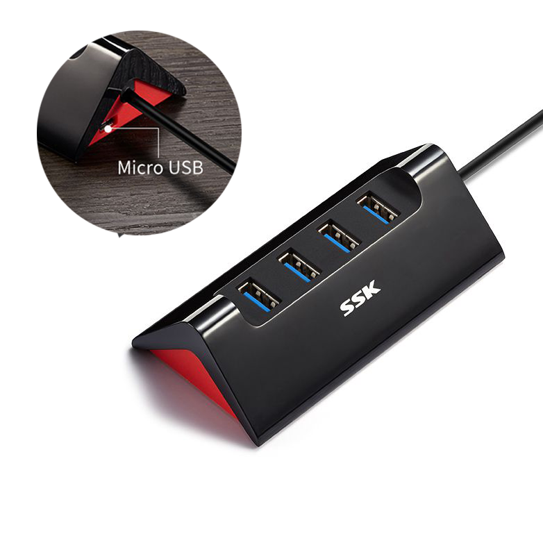 Hub Chia Cổng USB 3.0 Từ 1 Ra 4 SSK SHU835 - Hàng Nhập Khẩu