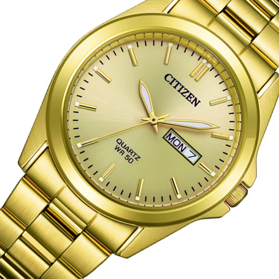 Đồng Hồ Nam Citizen Dây Thép Không Gỉ BF0583-59P - Mặt Vàng (39.4mm)